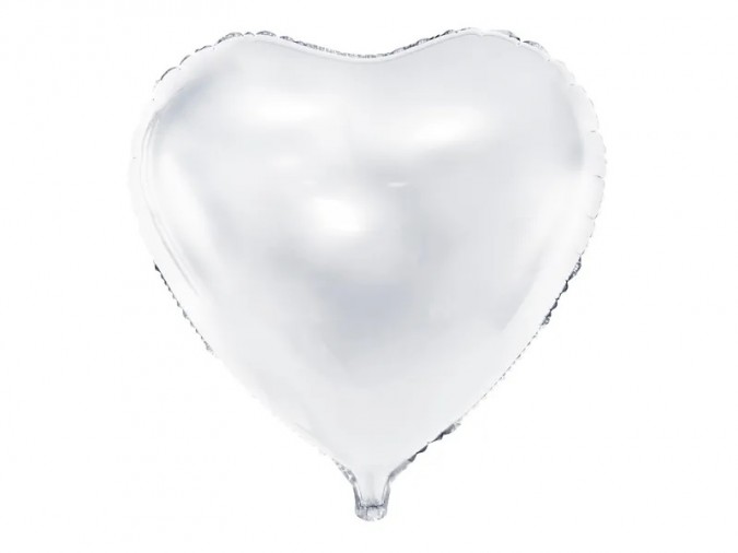 Balon din folie, argintiu, inima, 45 cm