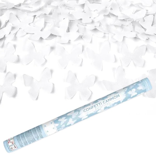 Tub confetti cu fluturi albi, 60 cm [1]