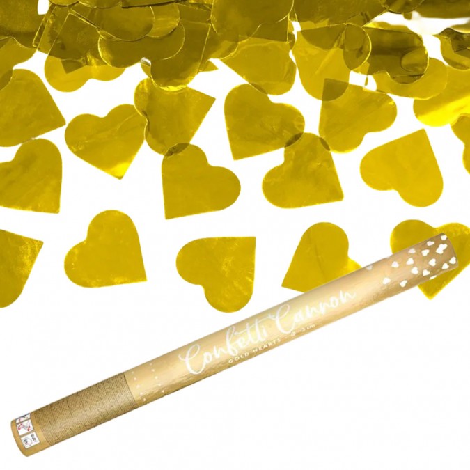 Tub confetti cu inimioare aurii 60 cm