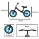 Bicicleta de echilibru ,Trike Fix Balance, Albastru/Negru