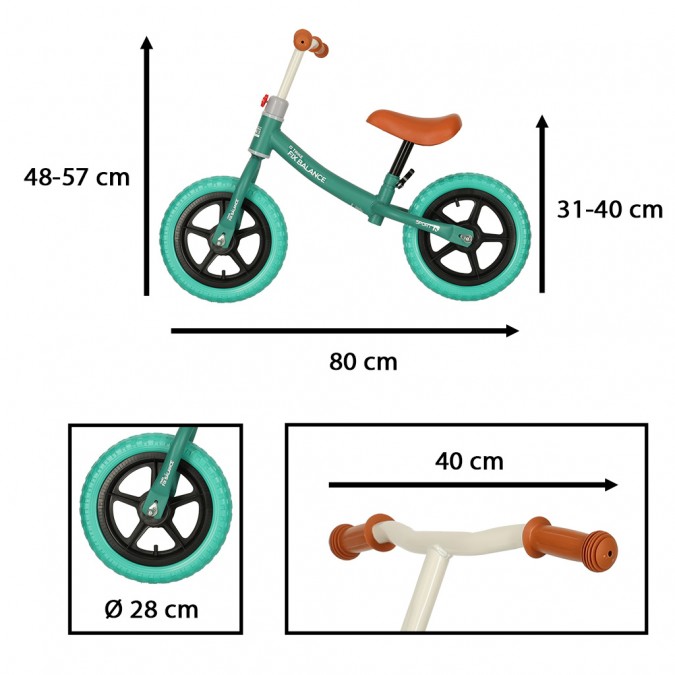 Bicicleta de echilibru ,Trike Fix Balance, Turcoaz