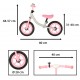 Bicicleta de echilibru ,Trike Fix Balance, Roz/Gri