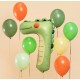 Balon din folie pentru ziua de nastere, cifra 7, crocodil, 49 x 73 cm