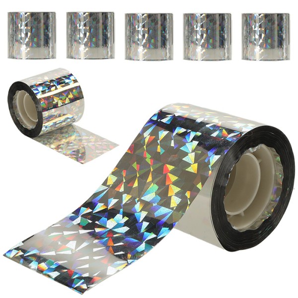 Set 5 benzi reflectorizante pentru respingere pasari 4.8cm x 50m [1]