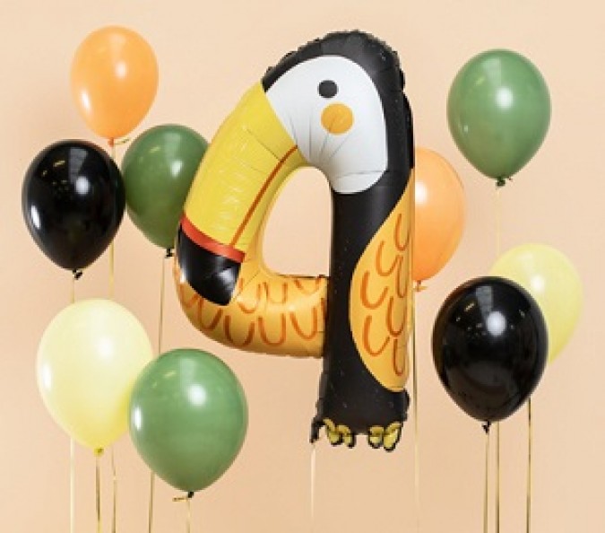 Balon din folie Numărul 4 ,Tucan ,68X91cm
