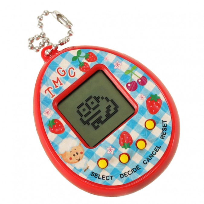 Tamagotchi, joc educativ, electronic pentru copii, ou rosu