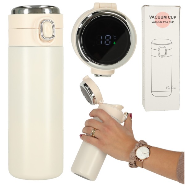 Termos cu inchidere, cu afisaj led, 420 ml, bej [1]