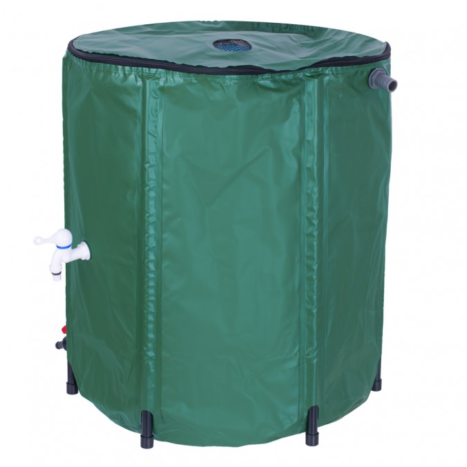 Rezervor de apă de ploaie container cu robinet butoi de apă de ploaie pliabil 500 litri