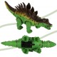 Dinozaur Stegosaurus, jucarie interactiva cu baterie, cu sunete si lumini, verde