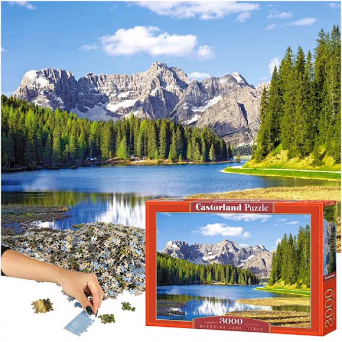 Puzzle 3000 de piese - Lacul Misurina Italia 92x68cm