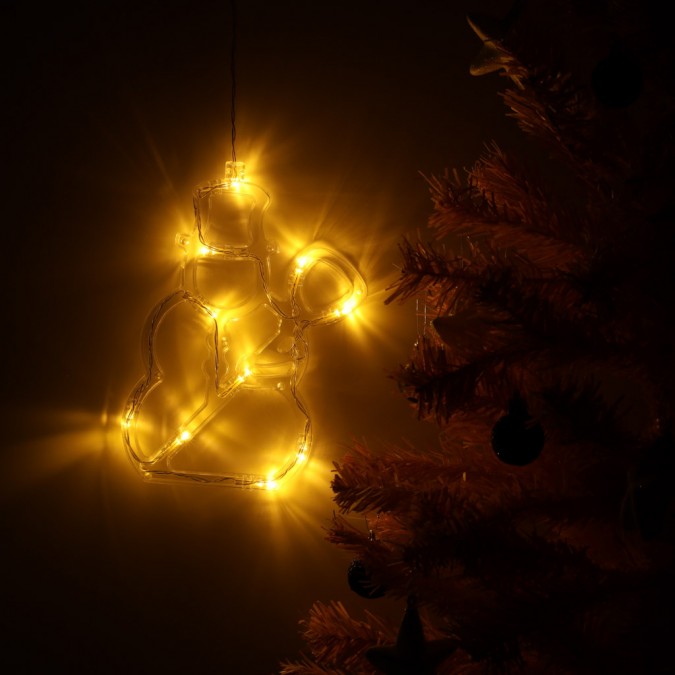 LED pandantiv lumini de Crăciun decorare om de zăpadă 49cm 10 LED-uri
