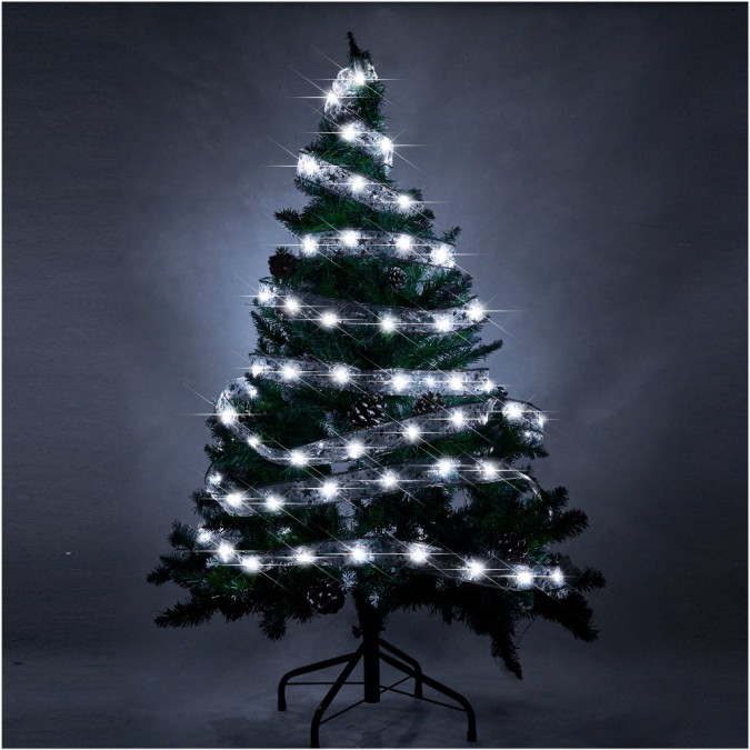 Panglica LED 10m 100LED lumini de Craciun lumini de pom de Craciun decorare Craciun alb rece cu baterii