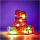 Panglica decorativa cu LED-uri 10m 100LED lumini de pom de Craciun decorațiuni de Craciun multicolore cu baterii