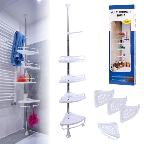 Raft de baie telescopic, pe colt cu 4 polite [1]