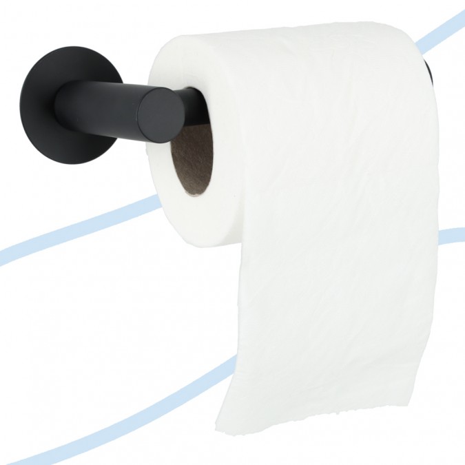 Loft suport de hârtie igienica negru WC