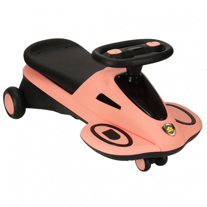 Gravity ride-on cu roti led redare muzica 74 cm roz/negru greutate maxima suportata 100 kg