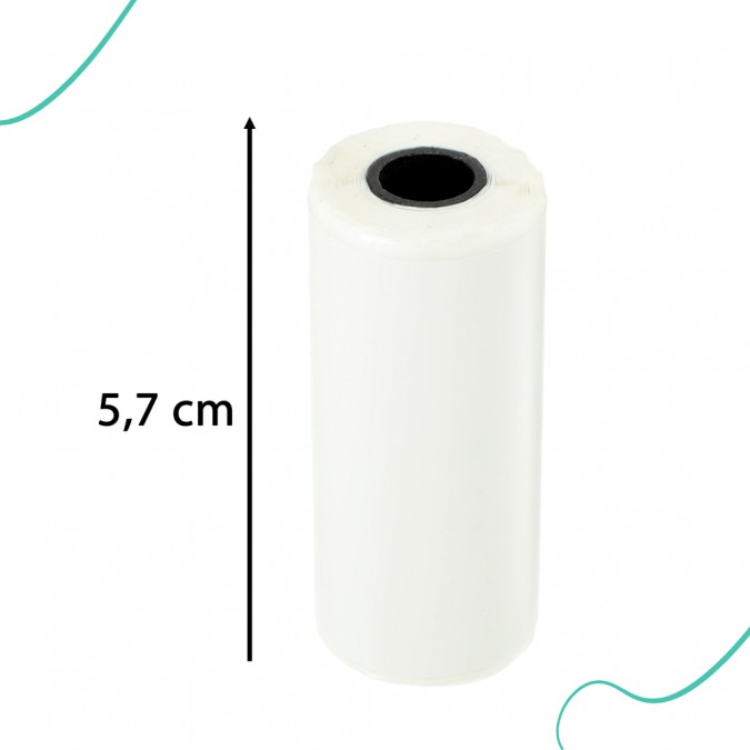 Role de hârtie, insert termic autoadeziv pentru mini imprimanta, 5,7cmx4,5m, 5 buc.