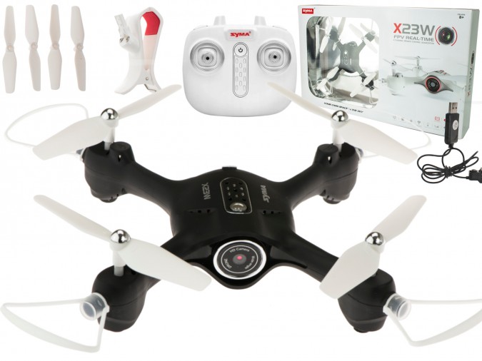 Syma X23W 2.4GHz 2.4GHz 4CH FPV Wi-Fi RC drone negru