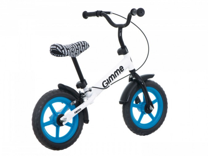 Bicicleta de echilibru, 11", alb/albastru,3 ani+