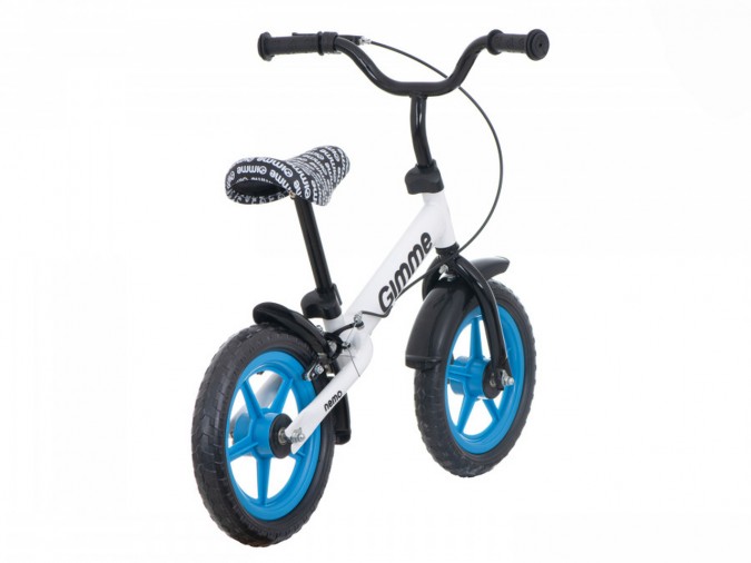 Bicicleta de echilibru, 11", alb/albastru,3 ani+