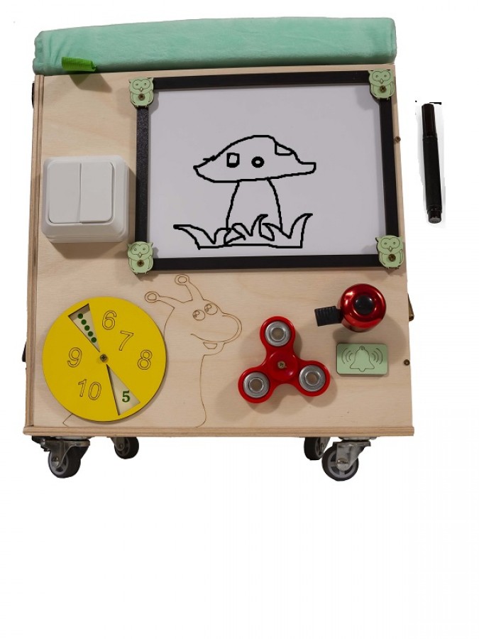 Scaun cu roti tip Montessori, 31x31x40.5 cm