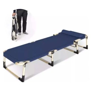 Pat pliabil pentru camping, 193cm, albastru marin Pat pliabil pentru camping, 193cm, albastru marin