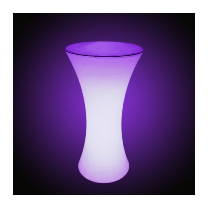 Masa cocktail iluminata led rgb, 16 culori interschimbabile, control telecomanda, 112x58 cm