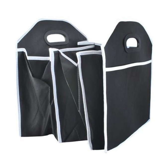 Organizator pliabil pentru portbagaj auto, 3 compartimente,  55x32x32 cm