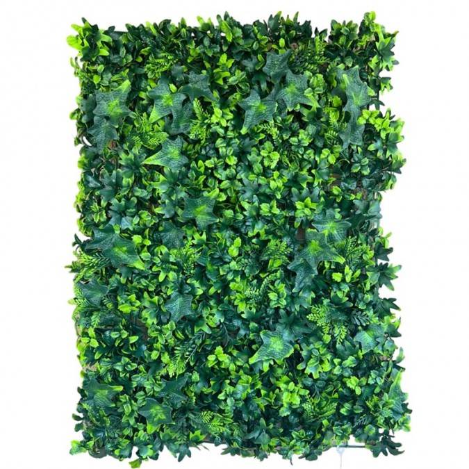 Gard viu artificial gradina verticala cu frunze verzi panou 40x60 cm