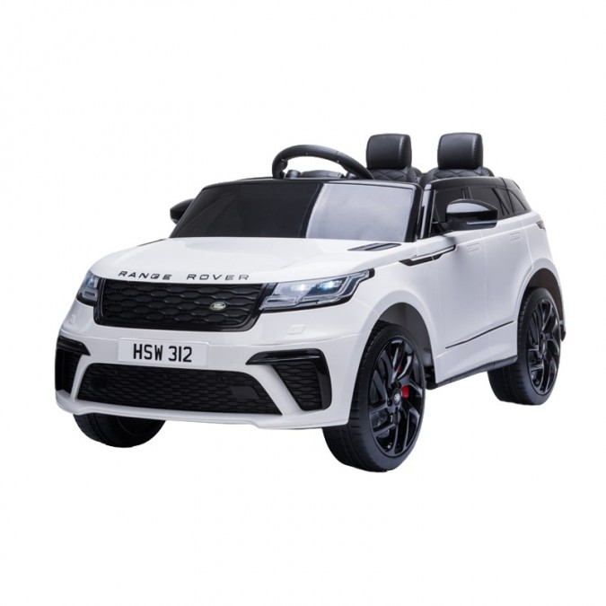 Masinuta electrica 2x25w range rover velar 2 locuri centura usb mp3 roti spuma eva alb