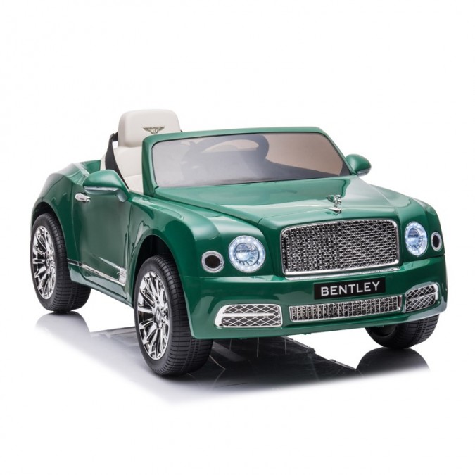 Masina electrica de jucarie bentley mulsanne 2x35w mp3 maxim 30 kg telecomanda roti eva verde