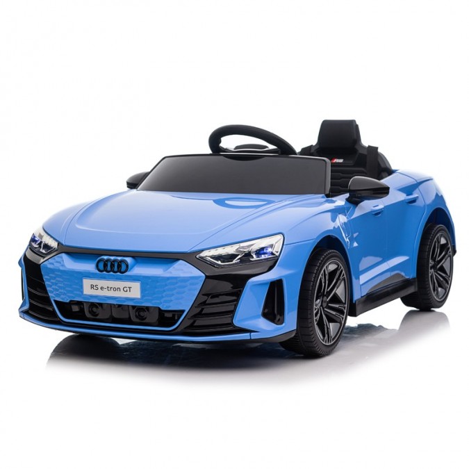 Masinuta electrica pentru copii audi rs e-tron gt card usb/tf mp3 35w 3-5 km/h 12v 103x58x41 cm albastru