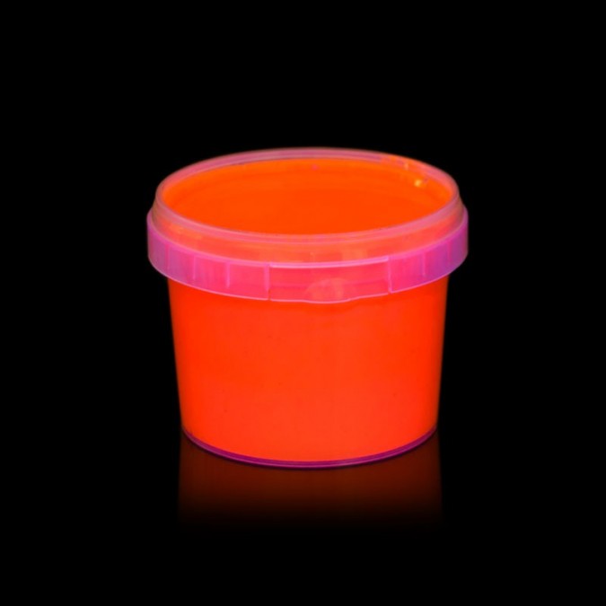 Vopsea invizibila fluorescenta reactiva uv, transparenta rosie recipient 30 g