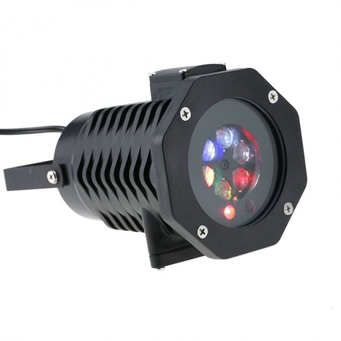 Proiector led exterior 12w, 15 modele figurine, proiectie rotativa, ip44