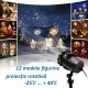 Proiector led exterior 12w, 15 modele figurine, proiectie rotativa, ip44