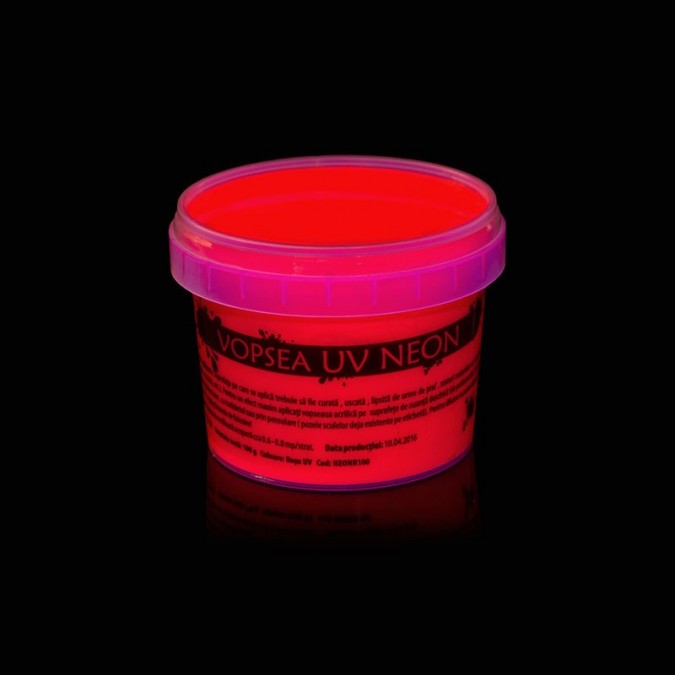 Vopsea uv neon rosu recipient 100 g