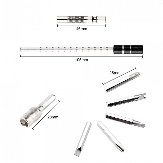 Set 115 scule de precizie, chei torx, capete interschimbabile, cutie stocare