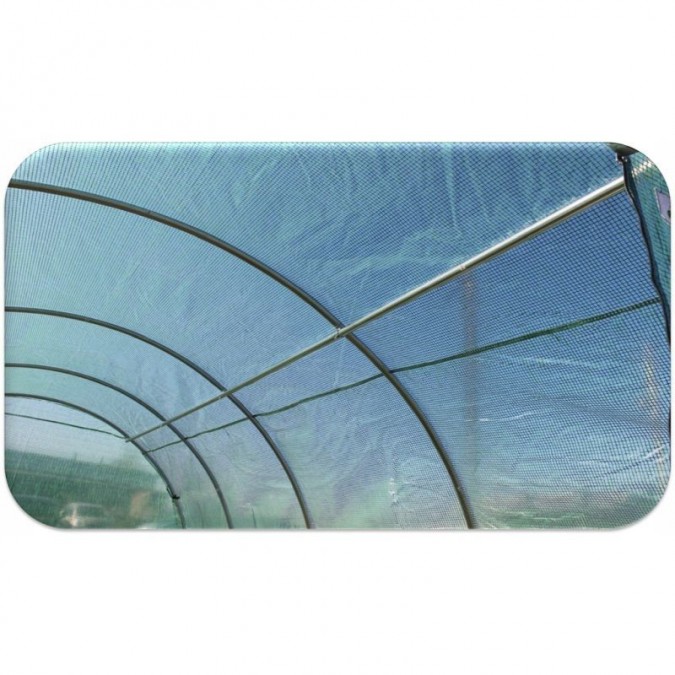 Sera solar tip tunel pentru gradina, 6x3x2 m, folie pe 140g/mp, filtru uv4, ferestre