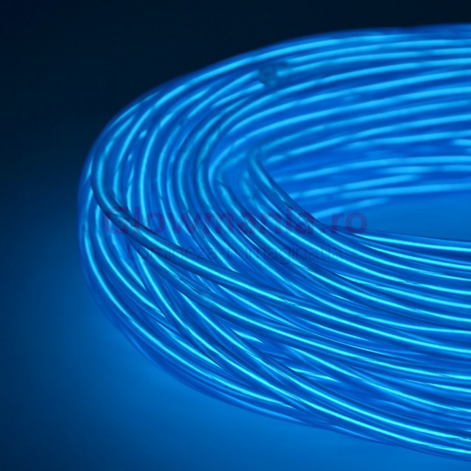 Fir electroluminescent neon flexibil el wire 3,2 mm culoare albastru