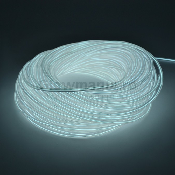 Fir electroluminescent neon flexibil el wire 5 mm culoare alb