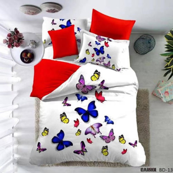 Lenjerie pat dublu, 4 piese, Bumbac 100% Poplin [1]