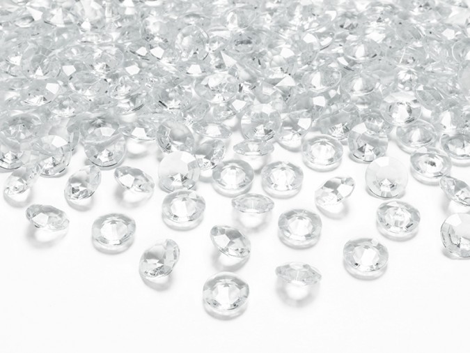 Diamond confetti colourless 12mm (Set 100 bucati)