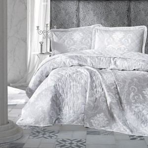 Set cuvertura de pat dublu, 3 piese, Bumbac 100%, 240x260cm, Clasy, ALONE V1