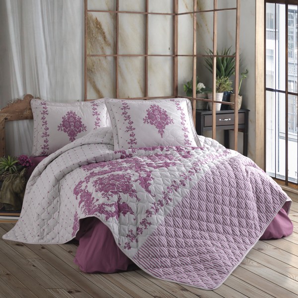 Set cuvertura de pat dublu, 3 piese, Bumbac 100%, 240x260cm, Clasy, ANKA [1]