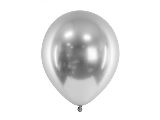 Glossy Balloons 30cm silver (1 pkt / 10 pc.)