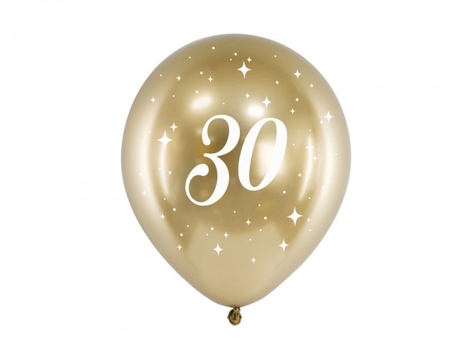 Glossy Balloons 30cm 30 gold (1 pkt / 6 pc.)