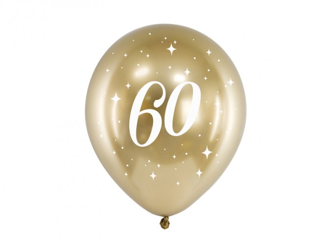 Glossy Balloons 30cm 60 gold (1 pkt / 6 pc.)