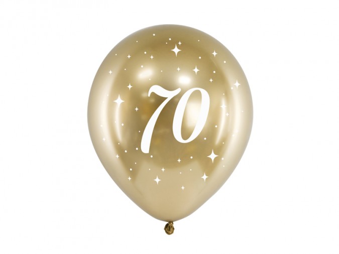 Glossy Balloons 30cm 70 gold (1 pkt / 6 pc.)