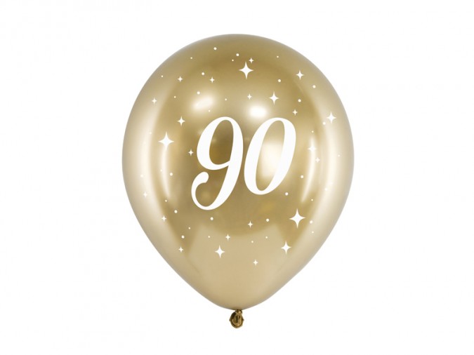 Glossy Balloons 30cm 90 gold (Set 6 bucati)