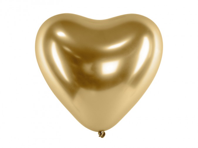 Glossy Balloons 30cm Hearts gold (1 pkt / 50 pc.)
